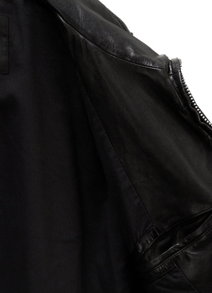 WASHED SHEEP LEATHER ZIP-UP BLOUSON