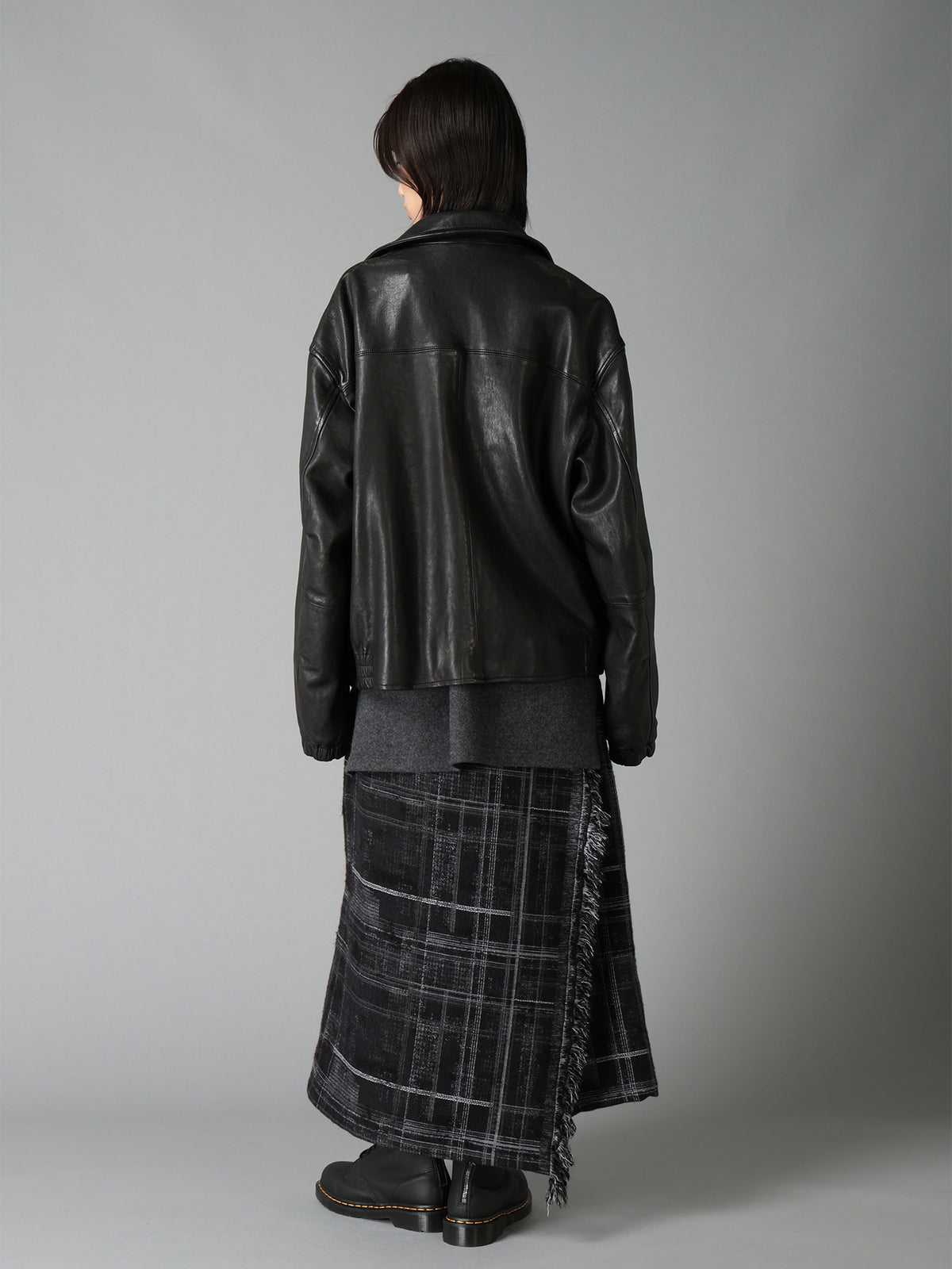 WASHED SHEEP LEATHER ZIP-UP BLOUSON