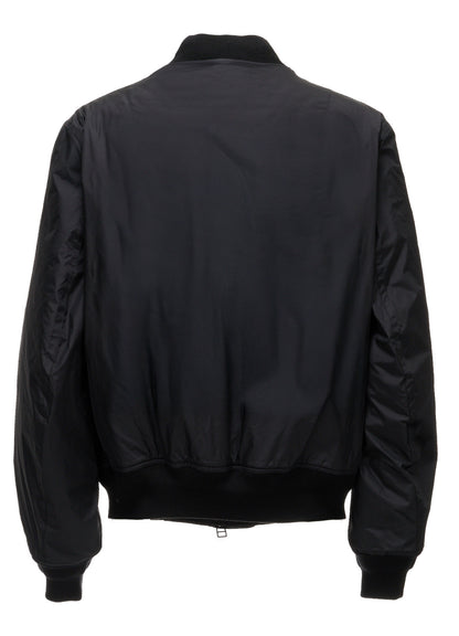 NYLON TWILL EMBROIDERY BOMBER JACKET