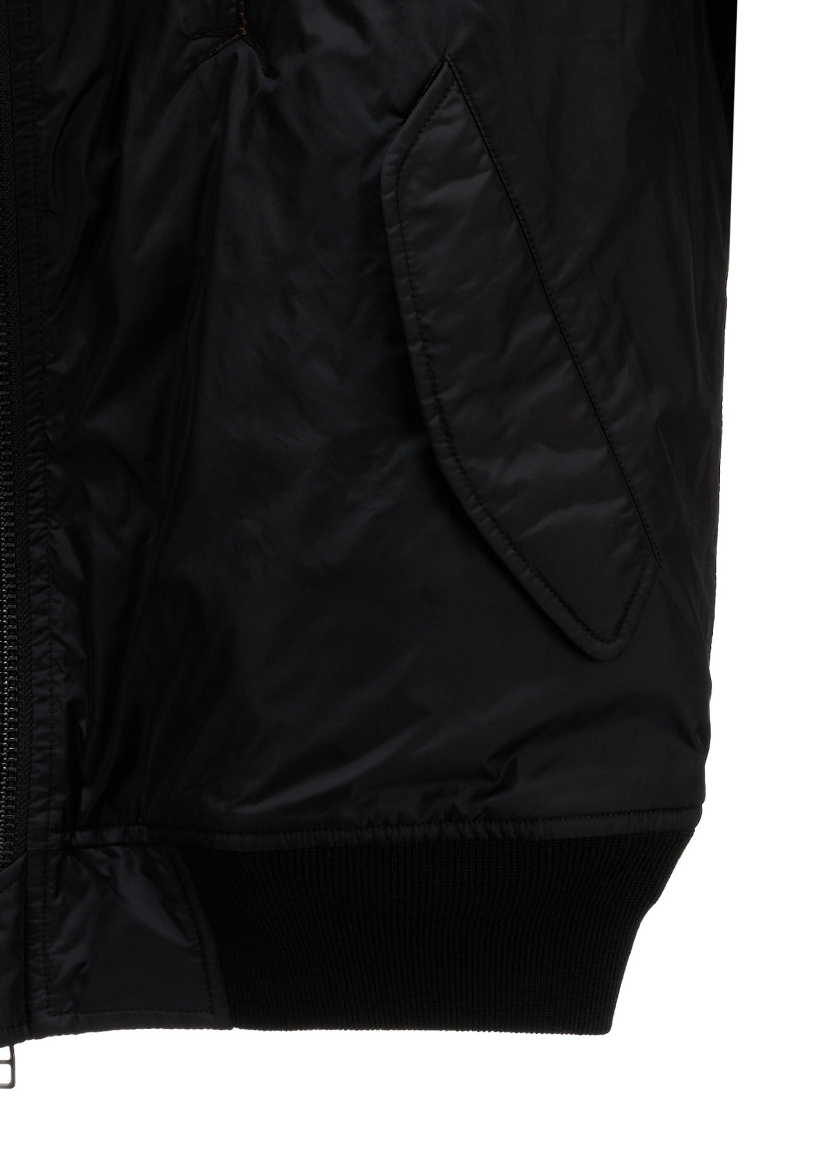 NYLON TWILL EMBROIDERY BOMBER JACKET