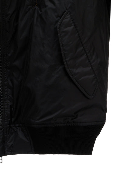 NYLON TWILL EMBROIDERY BOMBER JACKET