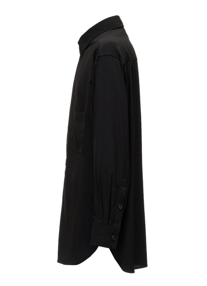 CREPE de CHINE  HALF CONCEALED PLACKET RAGULAR SHIRT