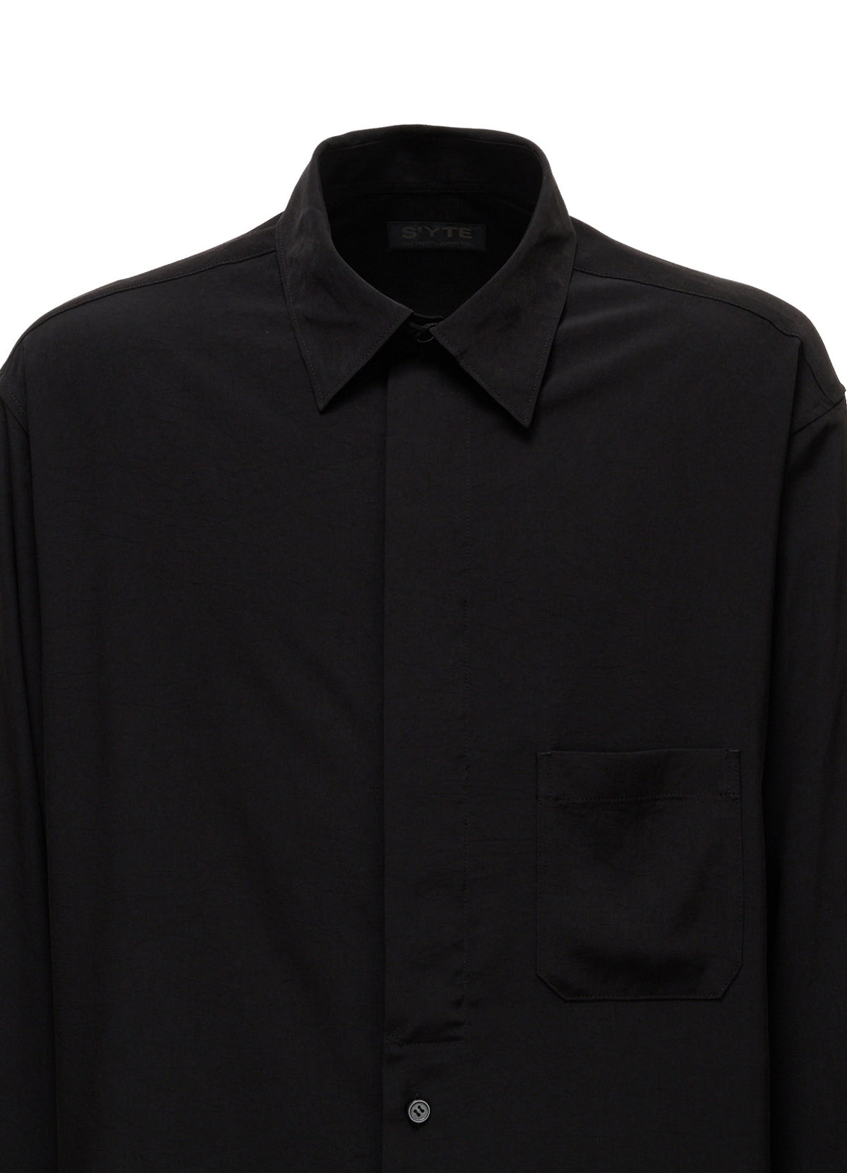 CREPE de CHINE  HALF CONCEALED PLACKET RAGULAR SHIRT