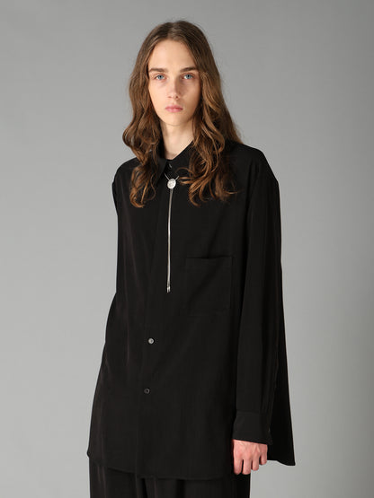 CREPE de CHINE  HALF CONCEALED PLACKET RAGULAR SHIRT
