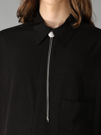 CREPE de CHINE  HALF CONCEALED PLACKET RAGULAR SHIRT