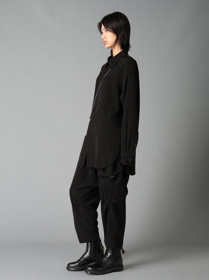 CREPE de CHINE  HALF CONCEALED PLACKET RAGULAR SHIRT