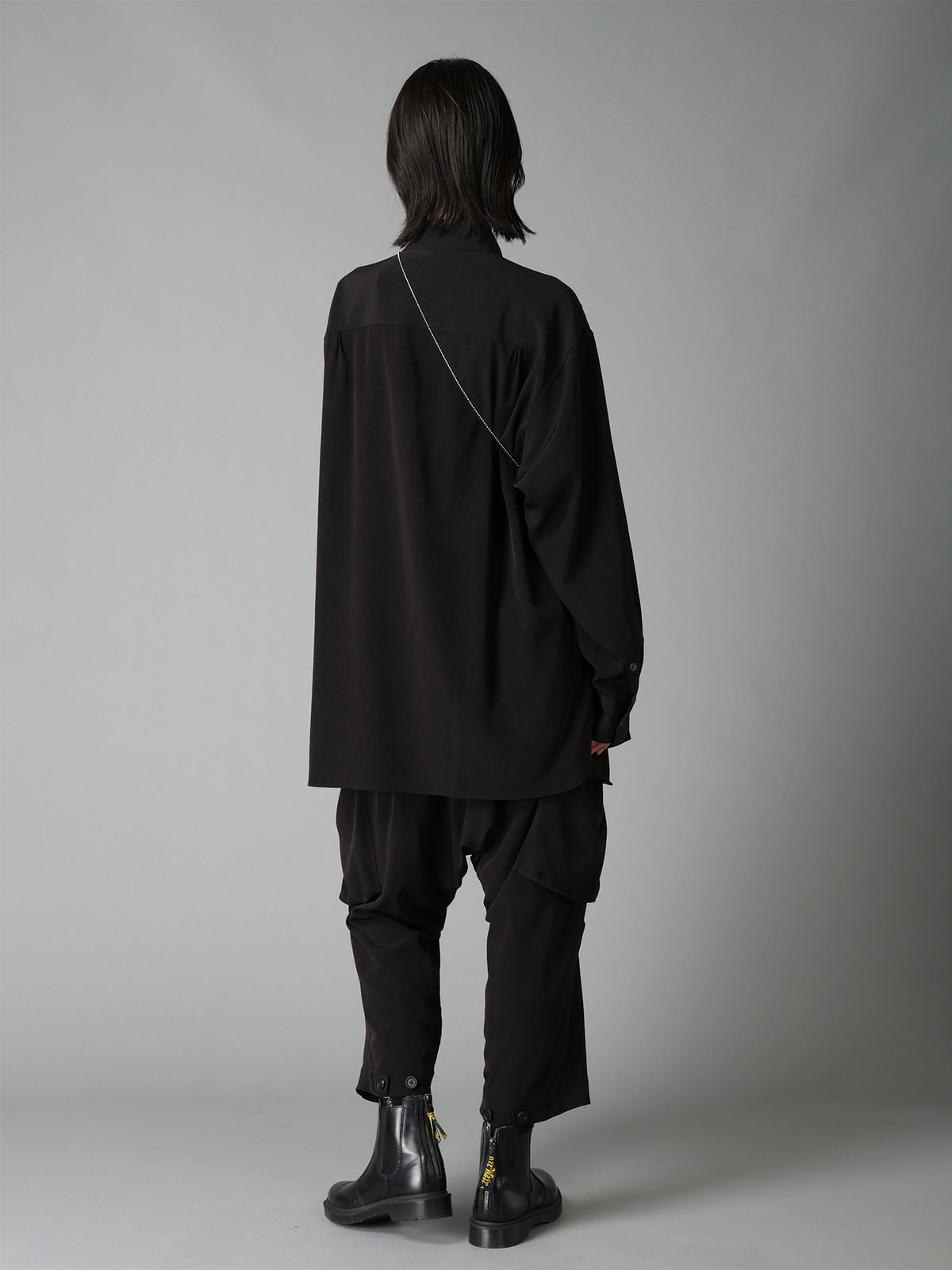 CREPE de CHINE  HALF CONCEALED PLACKET RAGULAR SHIRT