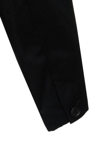 WASHER WOOL GABARDINE CONCEALED PLACKET STAND COLLAR COAT