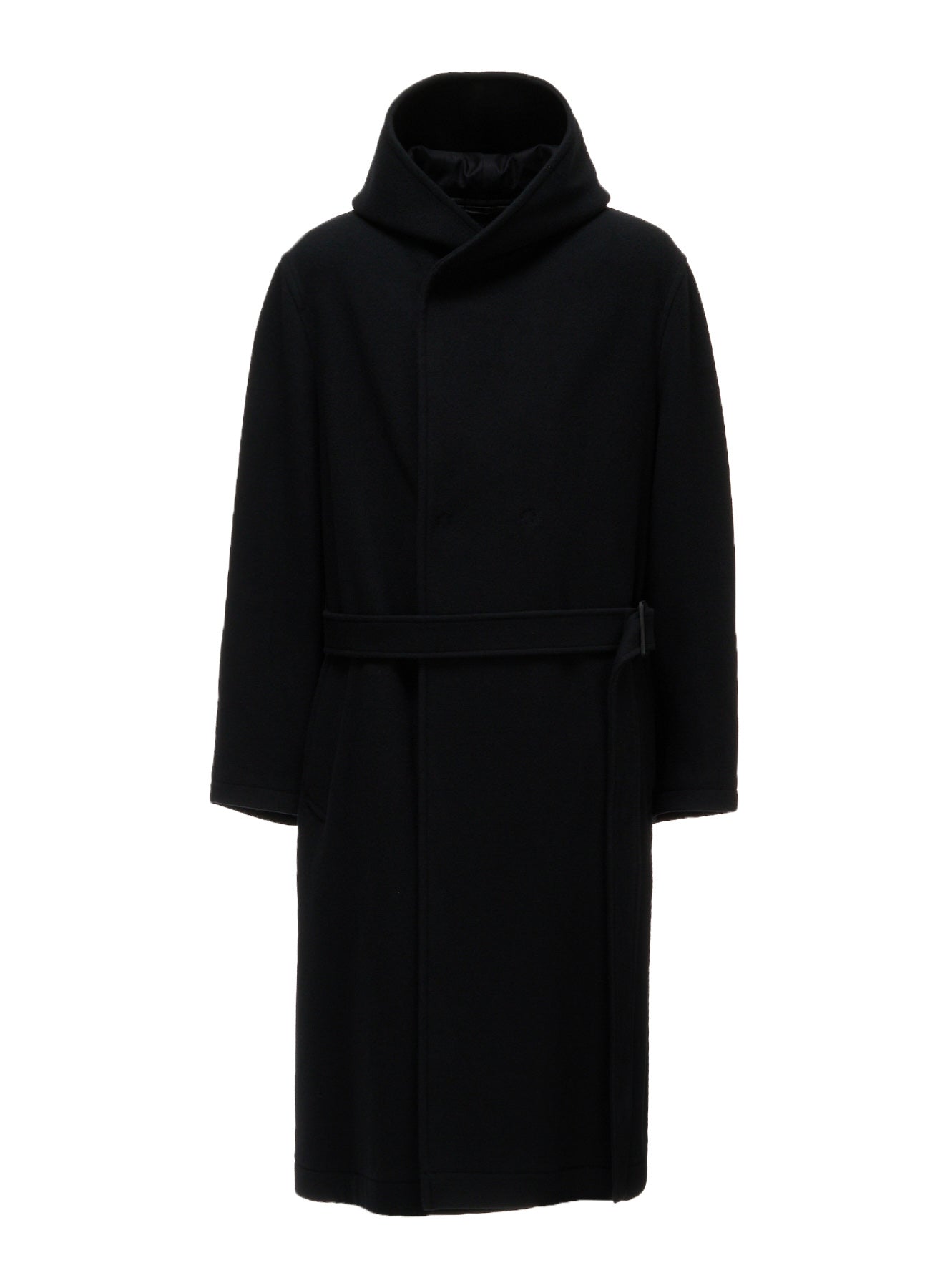 BRUSHED WOOL HOODED COAT – THE SHOP YOHJI YAMAMOTO