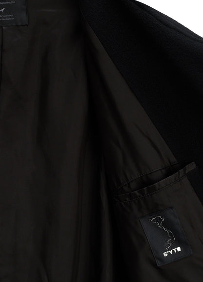 BRUSHED WOOL HOODED COAT