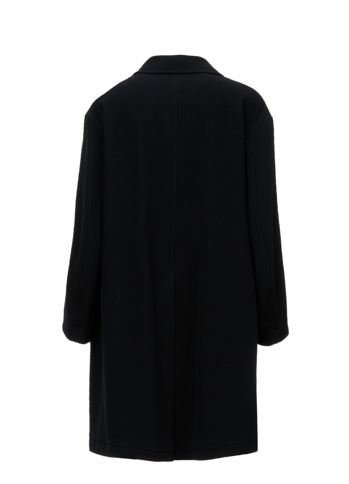 BRUSHED WOOL CONCEALED PLACKET COAT