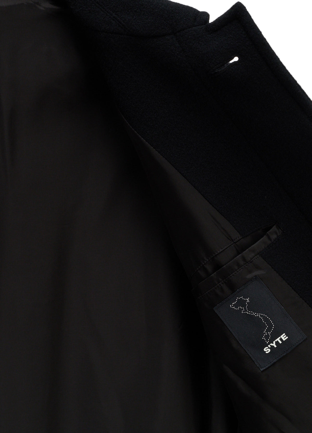 BRUSHED WOOL CONCEALED PLACKET COAT