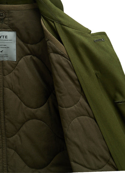 20/COTTON TWILL COAT WITH PADDED LINER