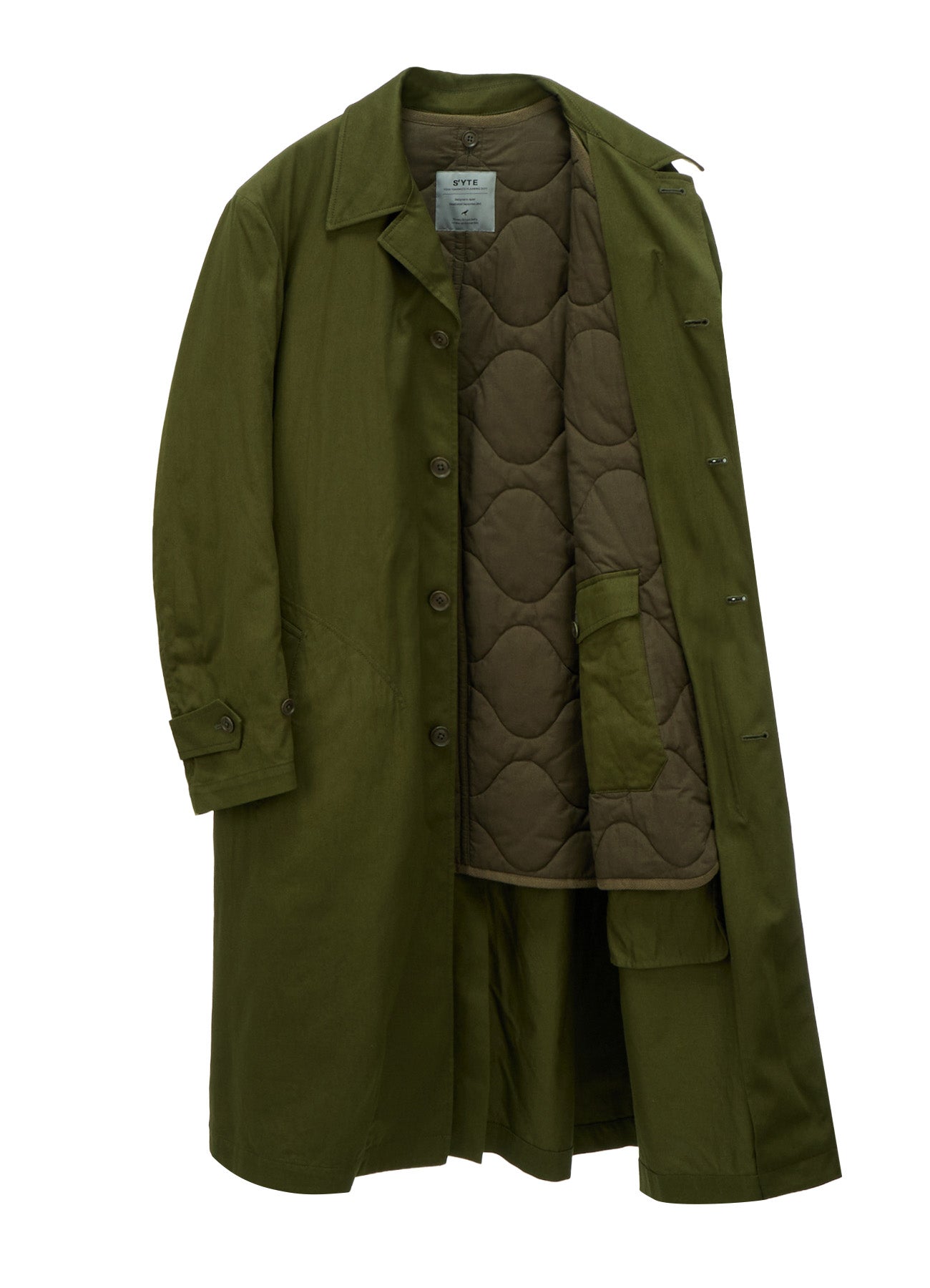 20/COTTON TWILL COAT WITH PADDED LINER