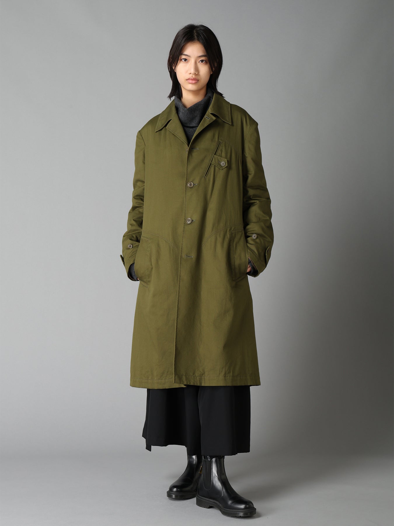 20/COTTON TWILL COAT WITH PADDED LINER