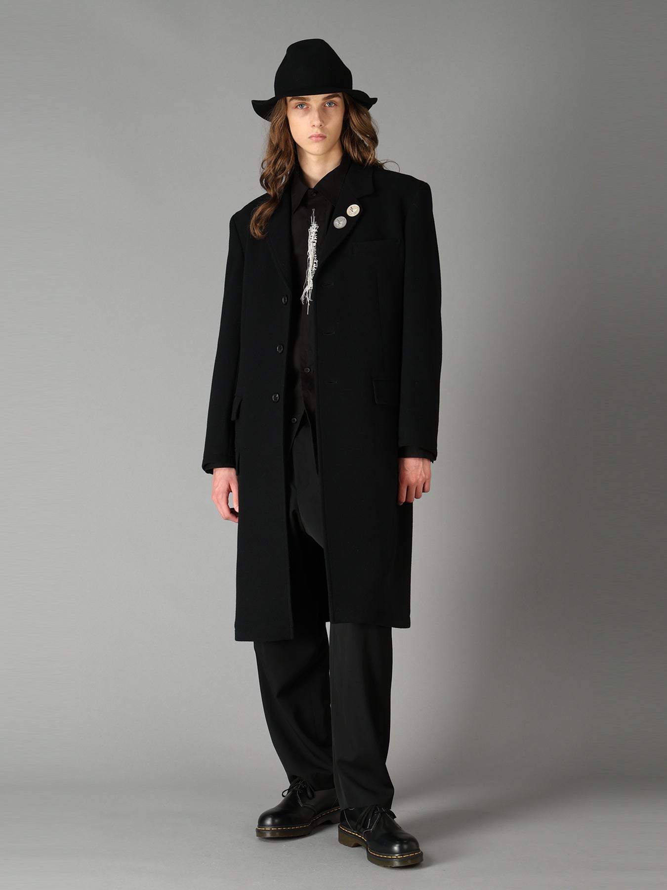 BRUSHED WOOL DOCTOR JACKET – THE SHOP YOHJI YAMAMOTO