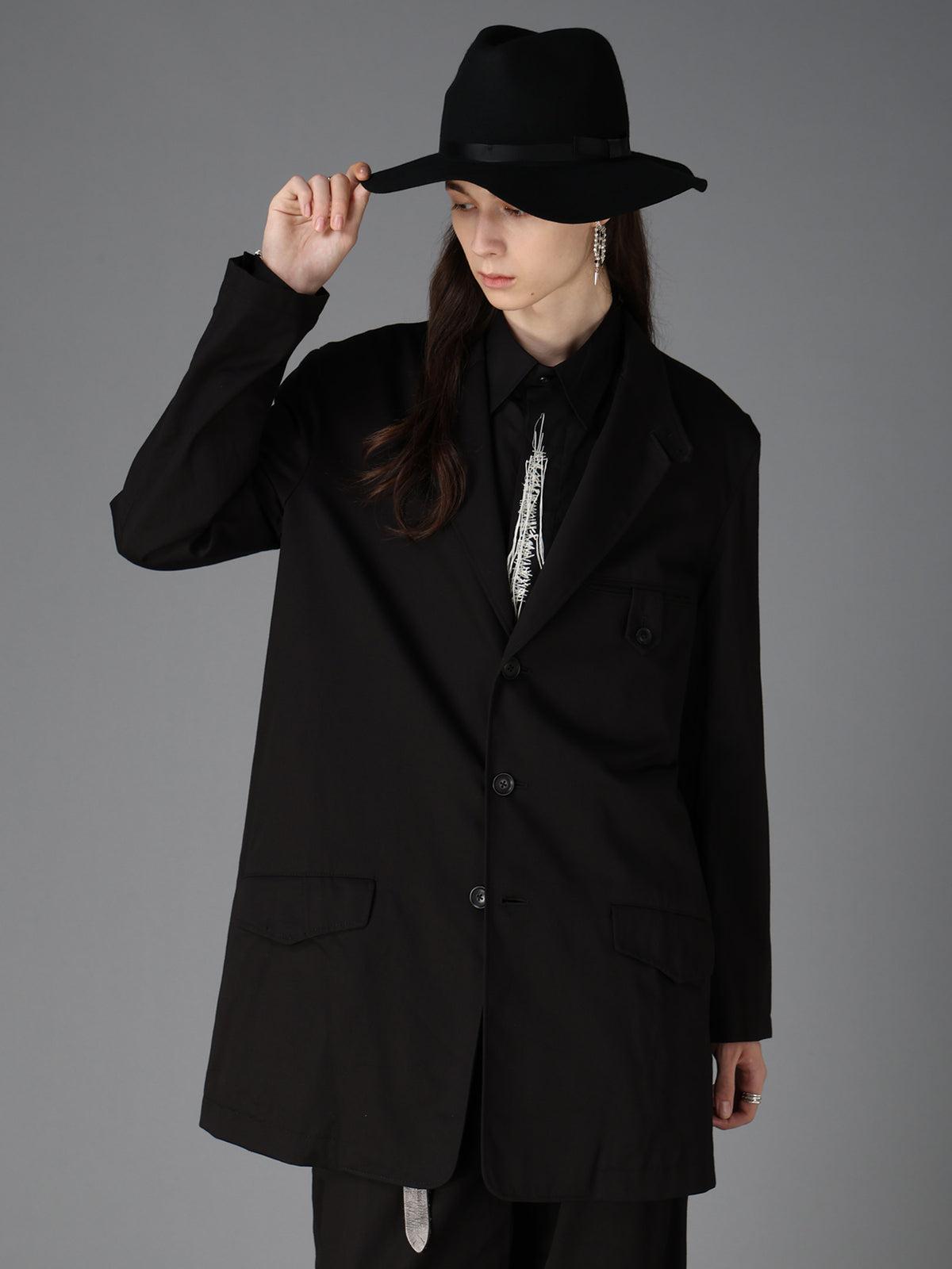 20/COTTON TWILL TAB DETAIL JACKET