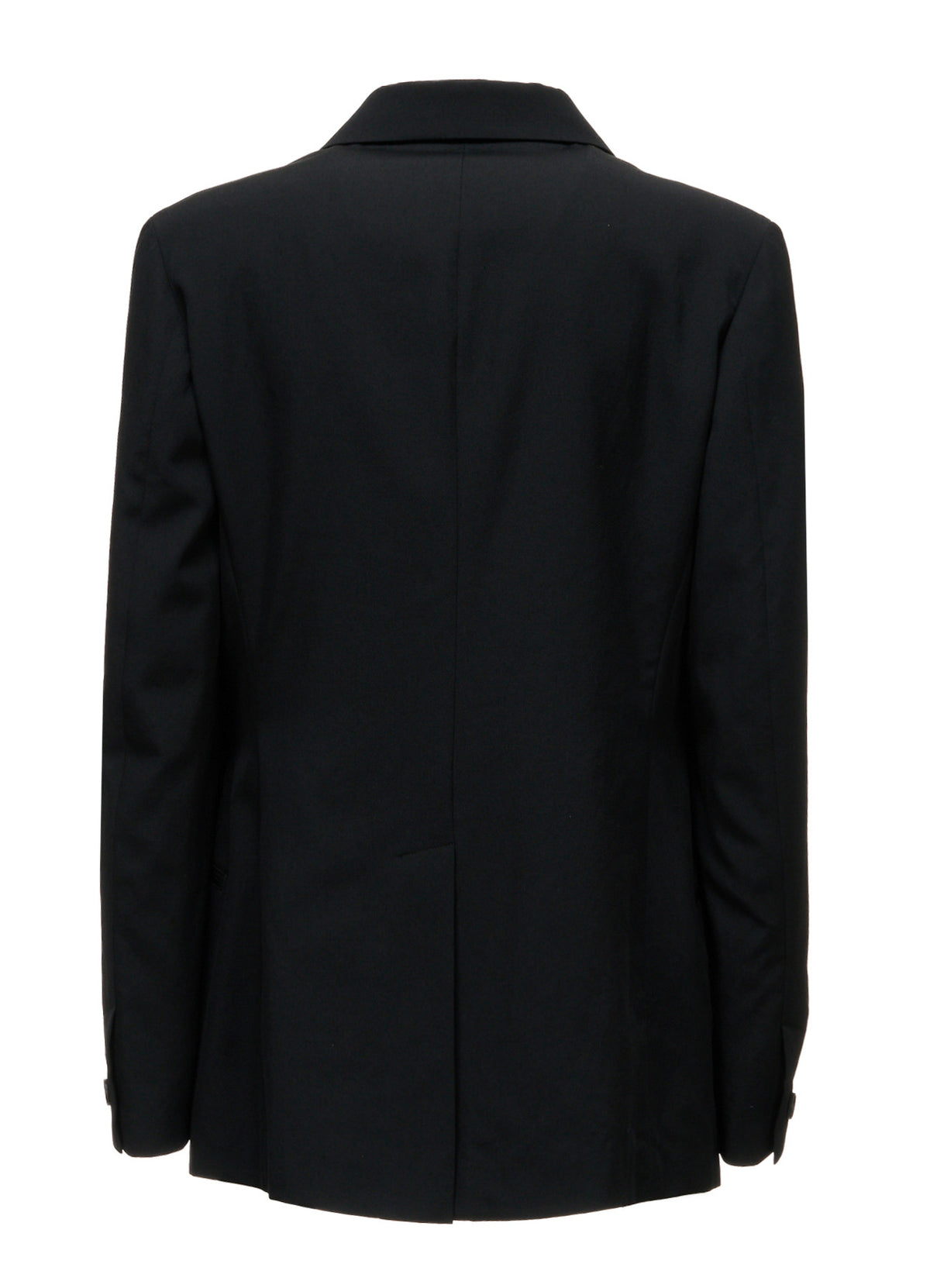 WASHER WOOL GABARDINE PEAK LAPEL BELTED JACKET