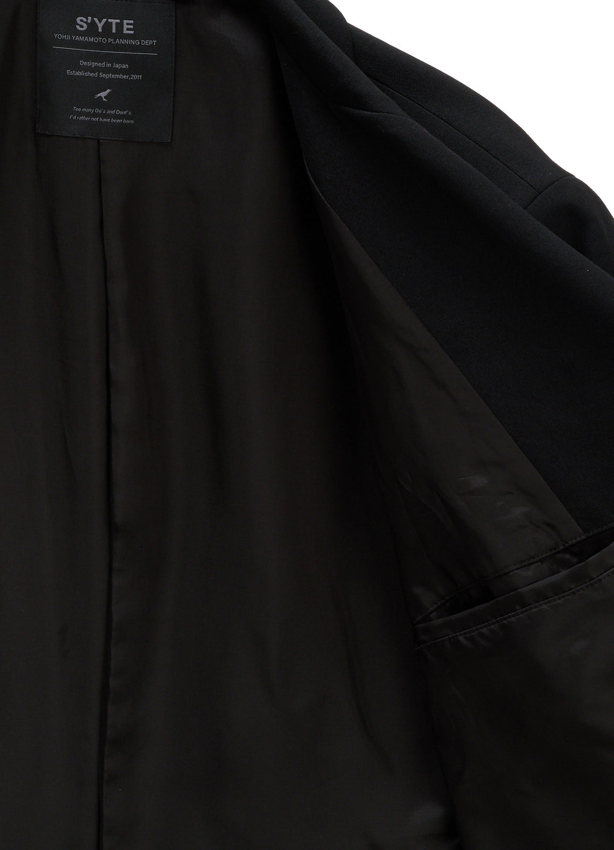 WASHER WOOL GABARDINE PEAK LAPEL BELTED JACKET