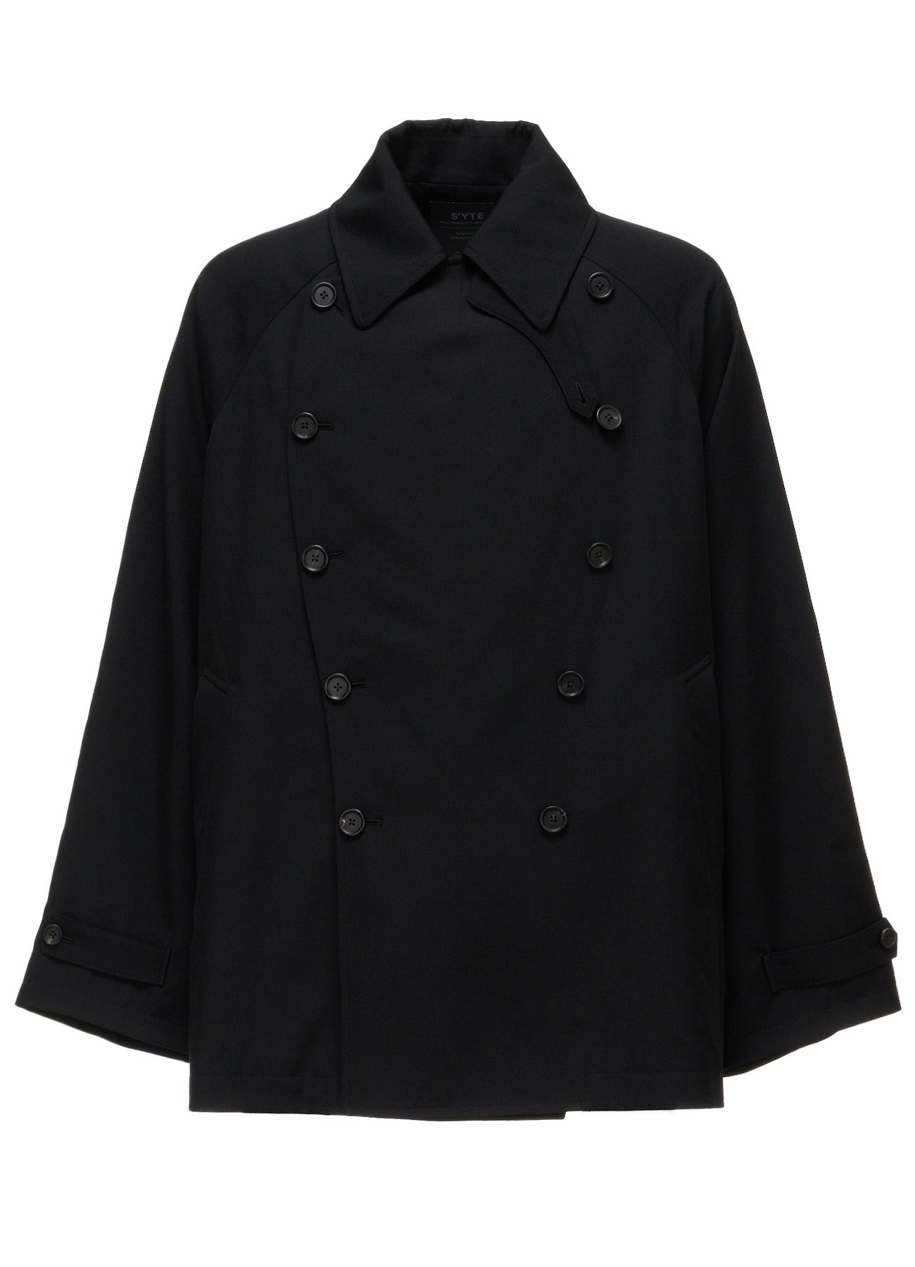 WASHER WOOL GABARDINE NAPOLEON DOUBLE-BREASTED JACKET – THE SHOP