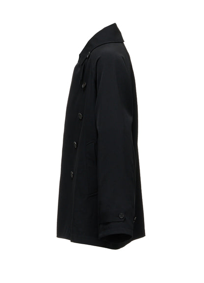 WASHER WOOL GABARDINE NAPOLEON DOUBLE-BREASTED JACKET