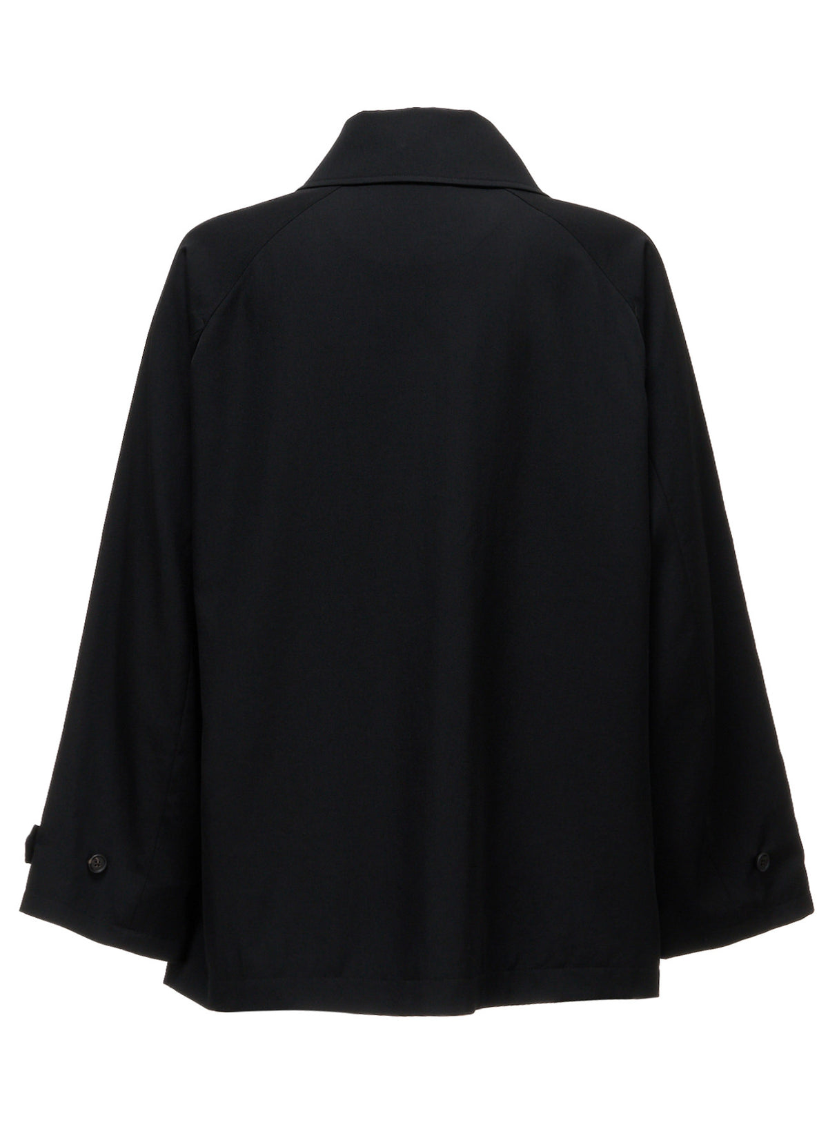 WASHER WOOL GABARDINE NAPOLEON DOUBLE-BREASTED JACKET