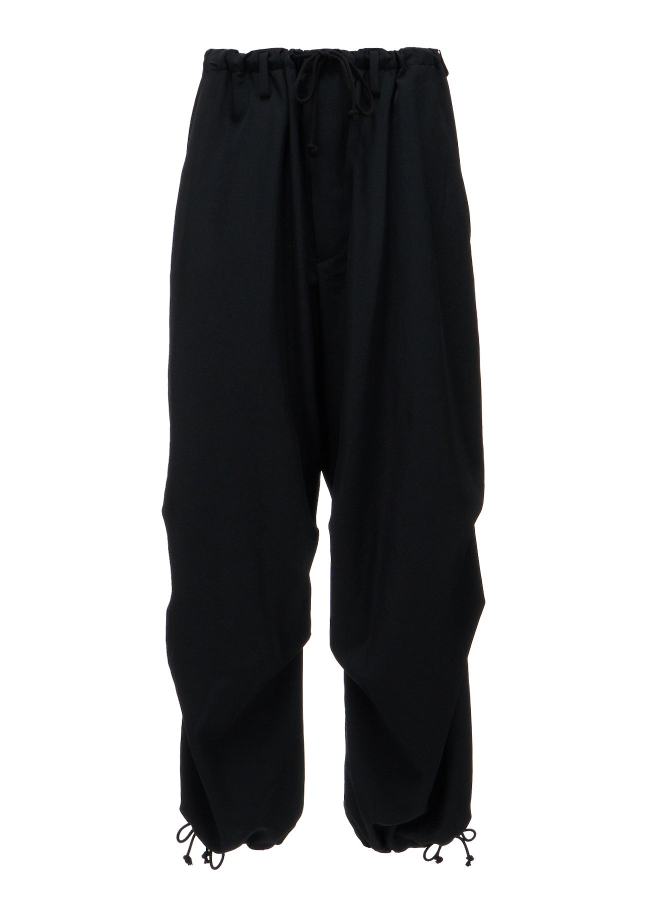 WASHER WOOL GABARDINE KNEE-TUCK PANTS