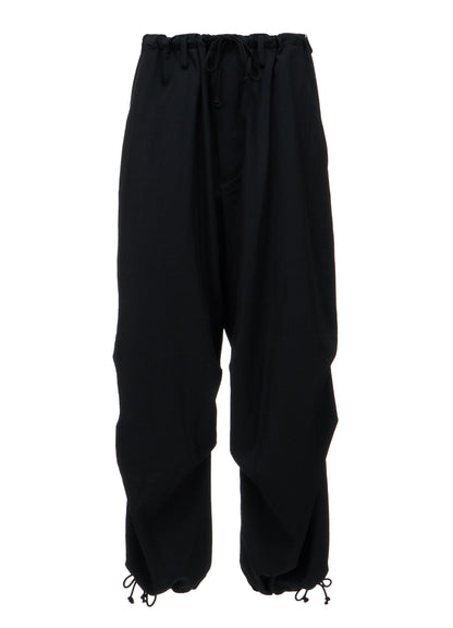 WASHER WOOL GABARDINE KNEE-TUCK PANTS