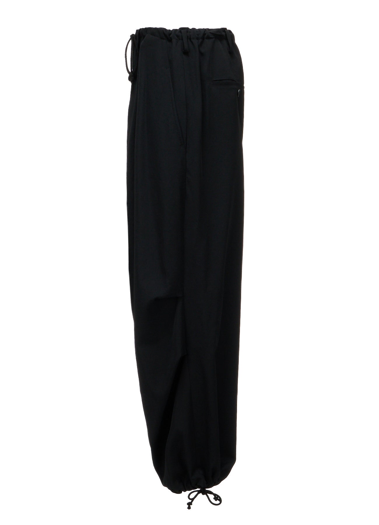 WASHER WOOL GABARDINE KNEE-TUCK PANTS