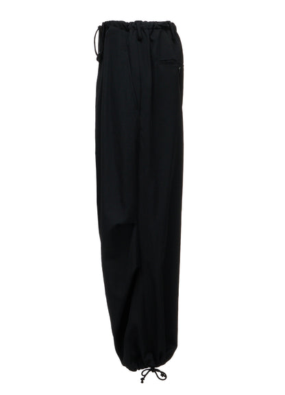 WASHER WOOL GABARDINE KNEE-TUCK PANTS