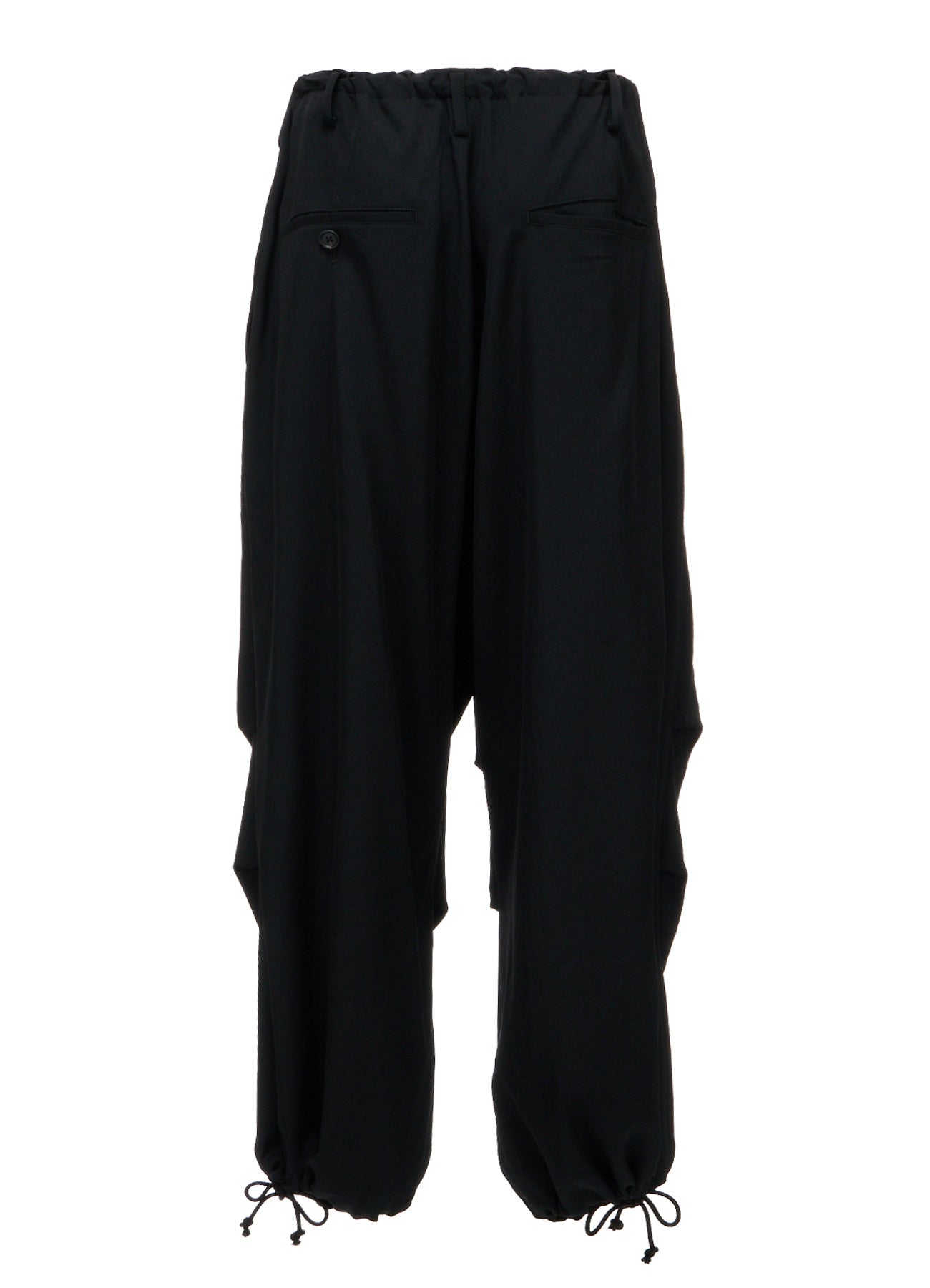 WASHER WOOL GABARDINE KNEE-TUCK PANTS