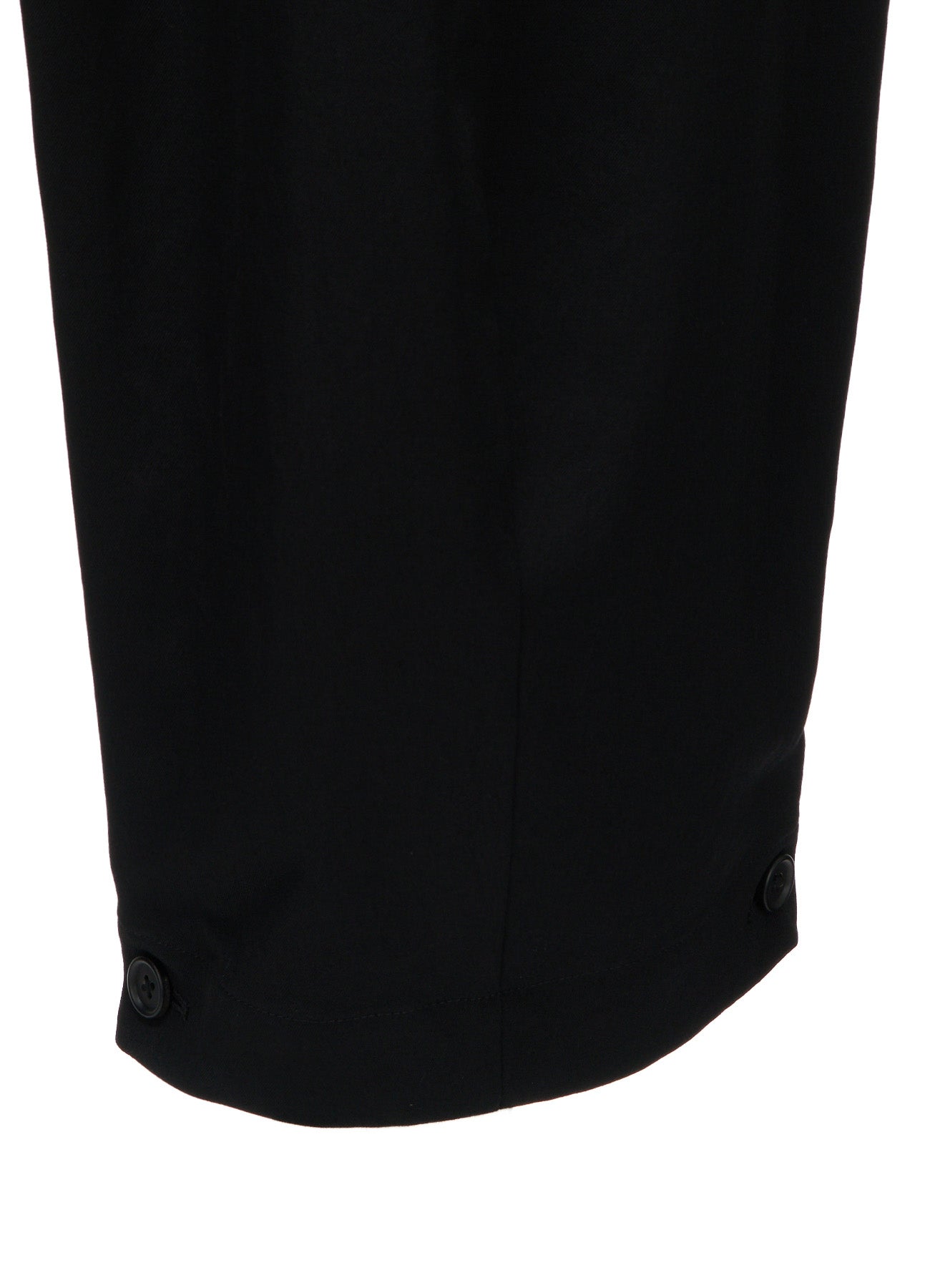 WASHER WOOL GABARDINE BUTTON HEM TAPERED PANTS