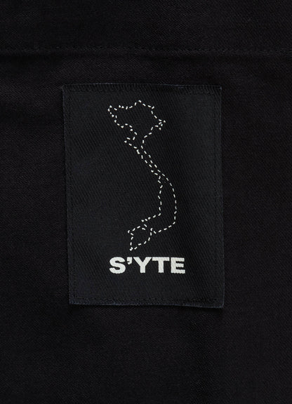 WASHER WOOL GABARDINE BUTTON HEM TAPERED PANTS