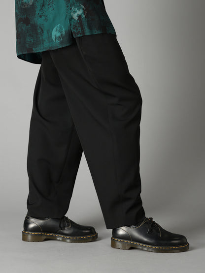 WASHER WOOL GABARDINE TAPERED PANTS