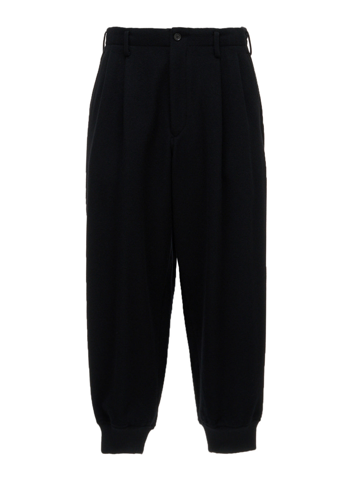 BRUSHED WOOL RIB HEM PANTS