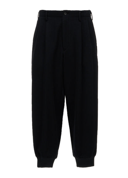 BRUSHED WOOL RIB HEM PANTS
