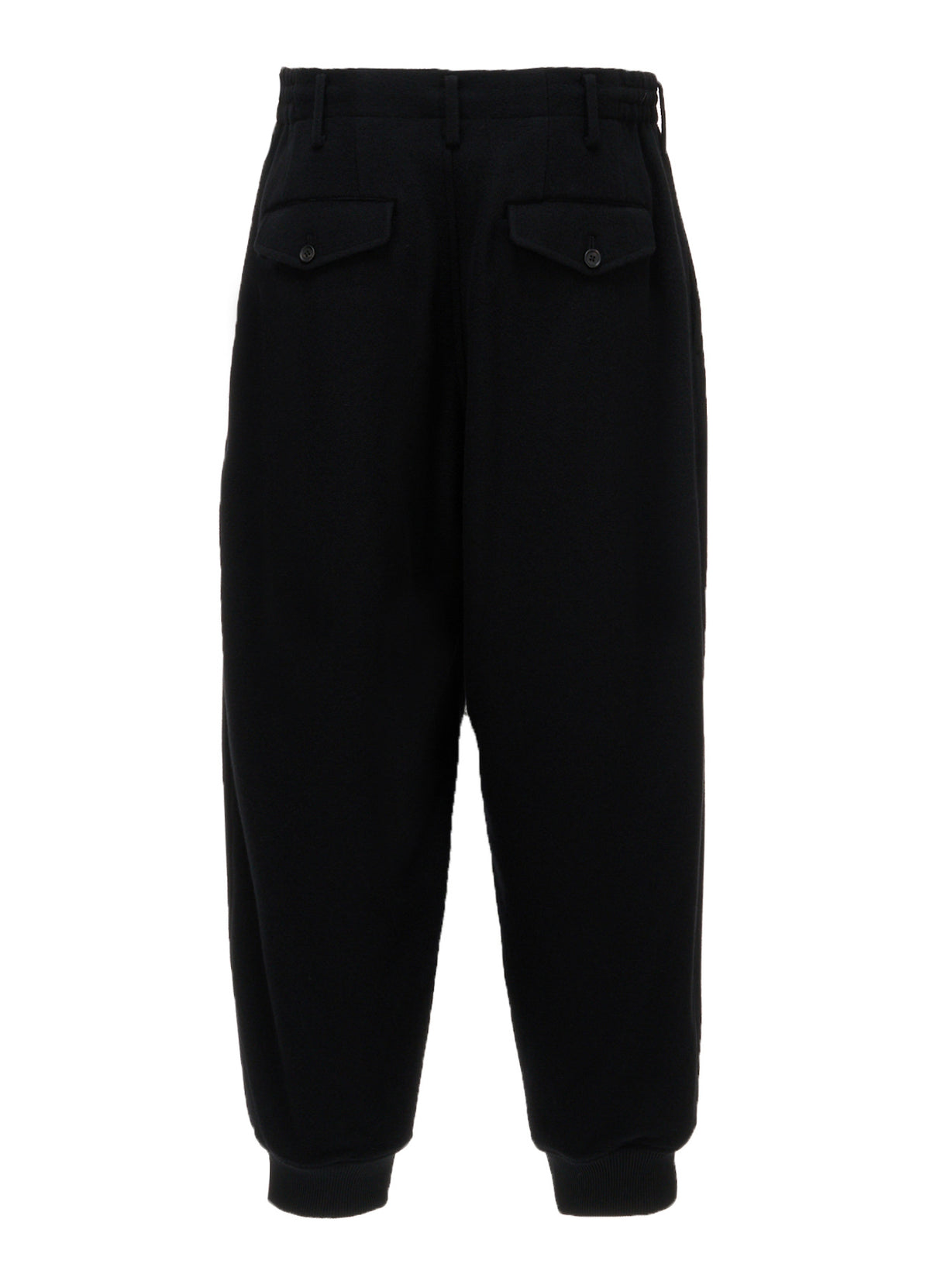 BRUSHED WOOL RIB HEM PANTS