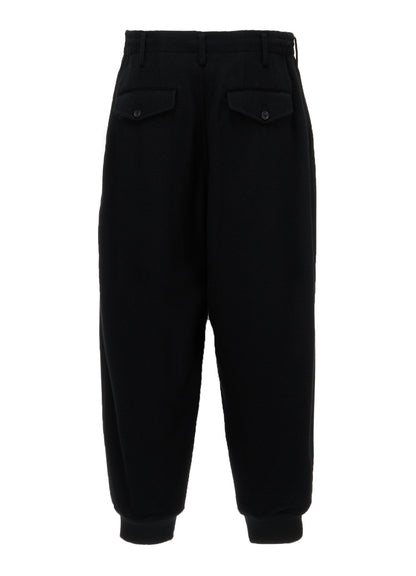 BRUSHED WOOL RIB HEM PANTS