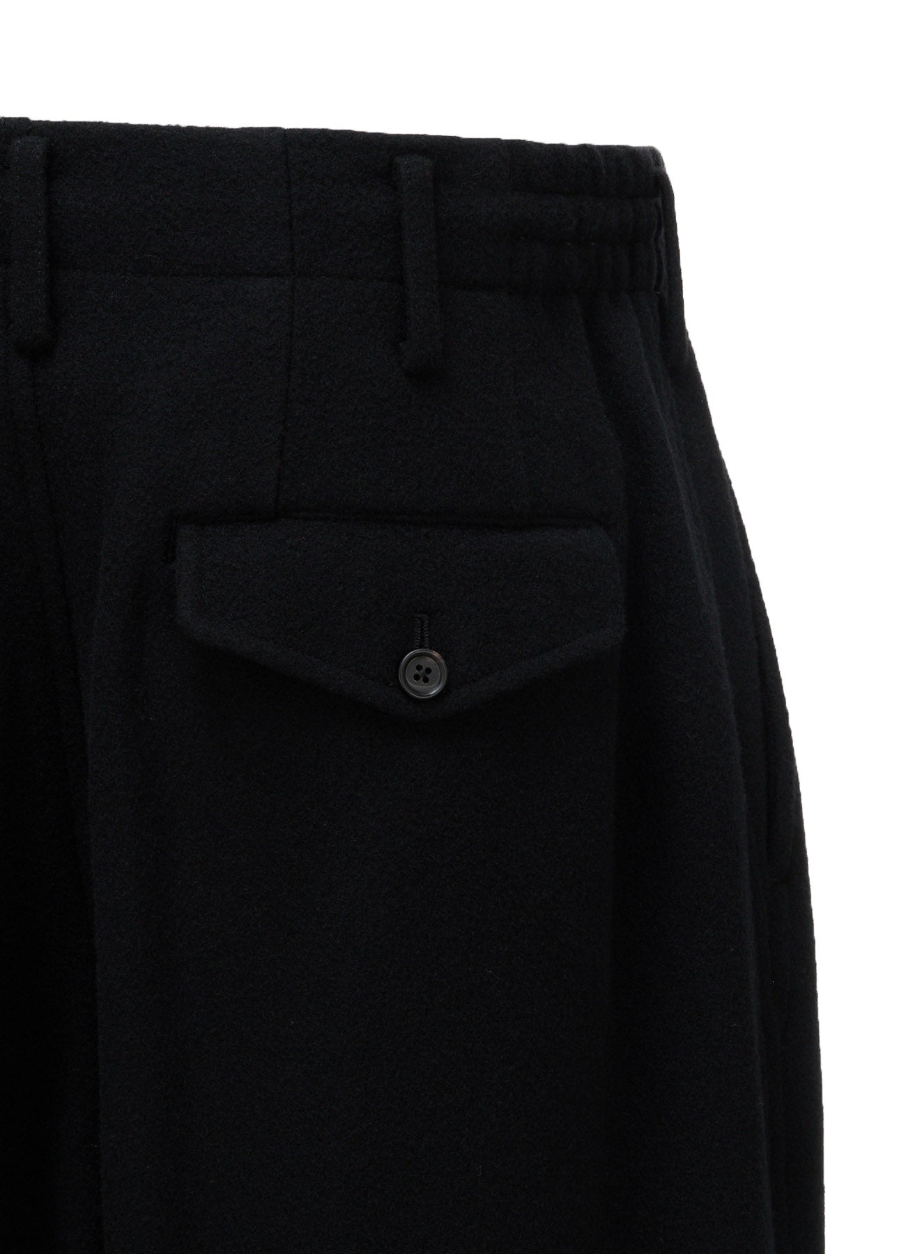 BRUSHED WOOL RIB HEM PANTS – THE SHOP YOHJI YAMAMOTO