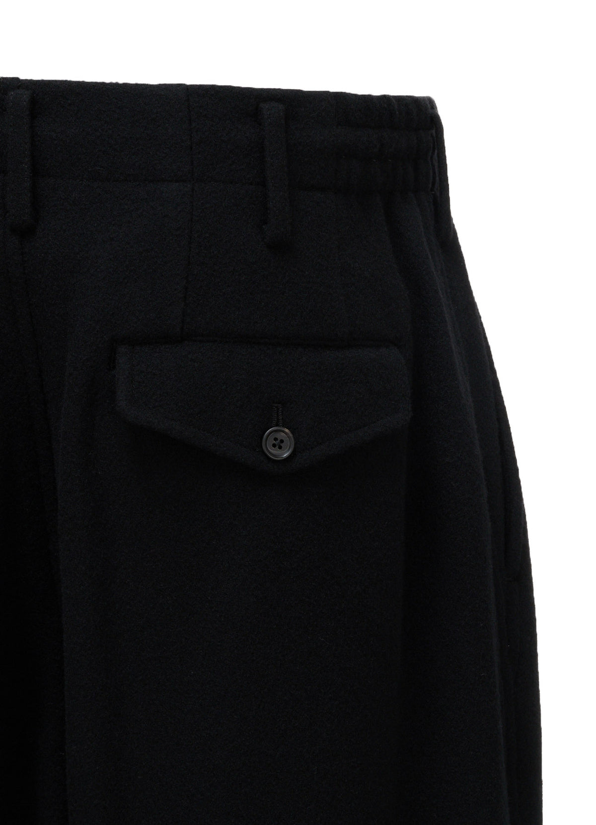 BRUSHED WOOL RIB HEM PANTS