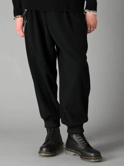 BRUSHED WOOL RIB HEM PANTS