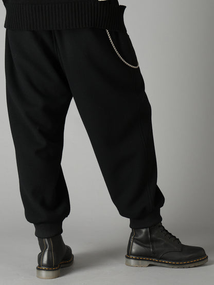 BRUSHED WOOL RIB HEM PANTS