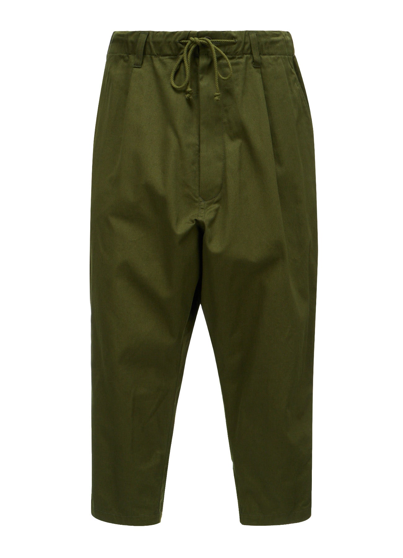 20/COTTON TWILL BELTED HEM DETAIL PANTS