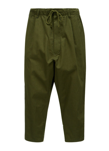 20/COTTON TWILL BELTED HEM DETAIL PANTS