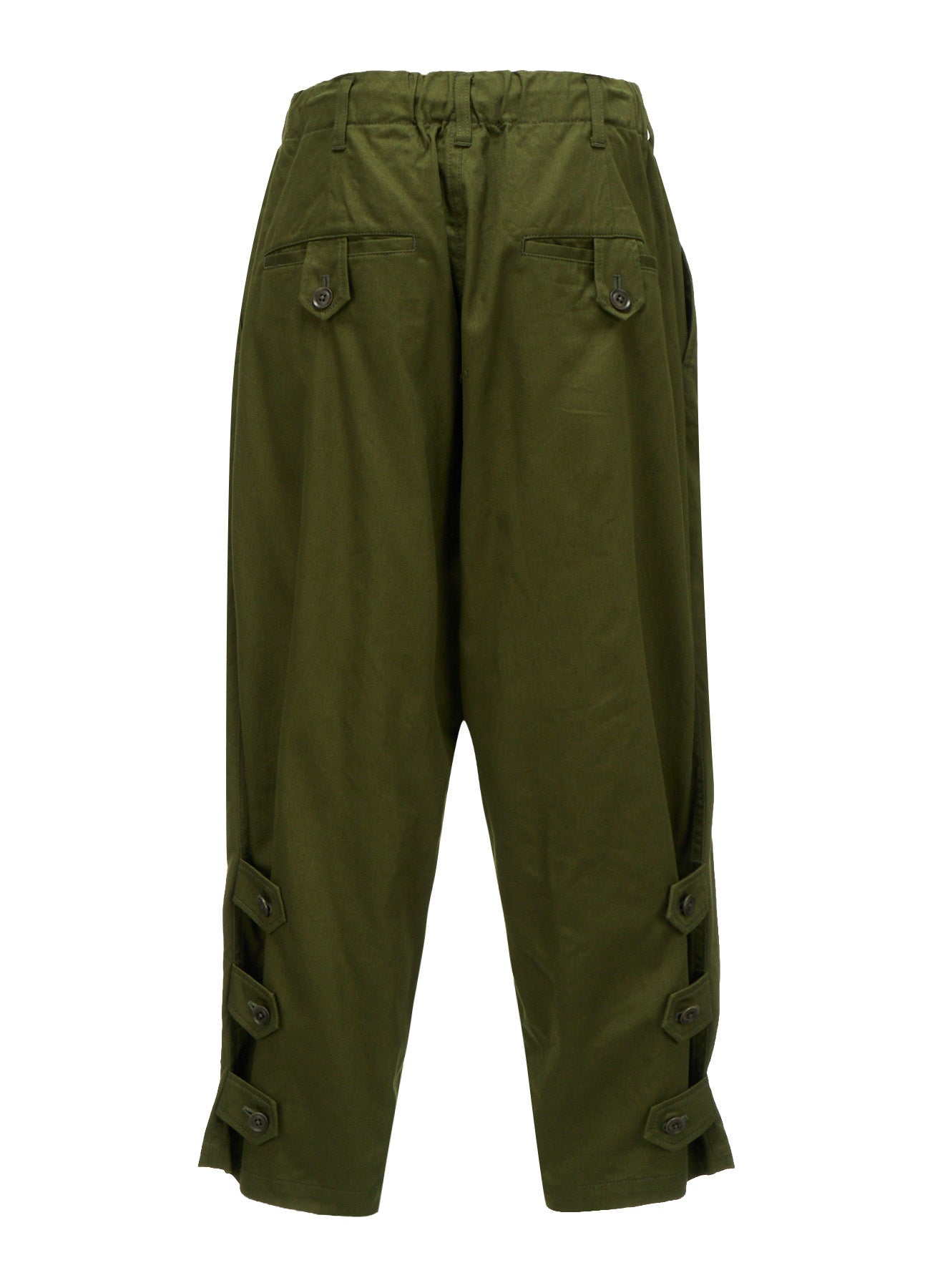20/COTTON TWILL BELTED HEM DETAIL PANTS