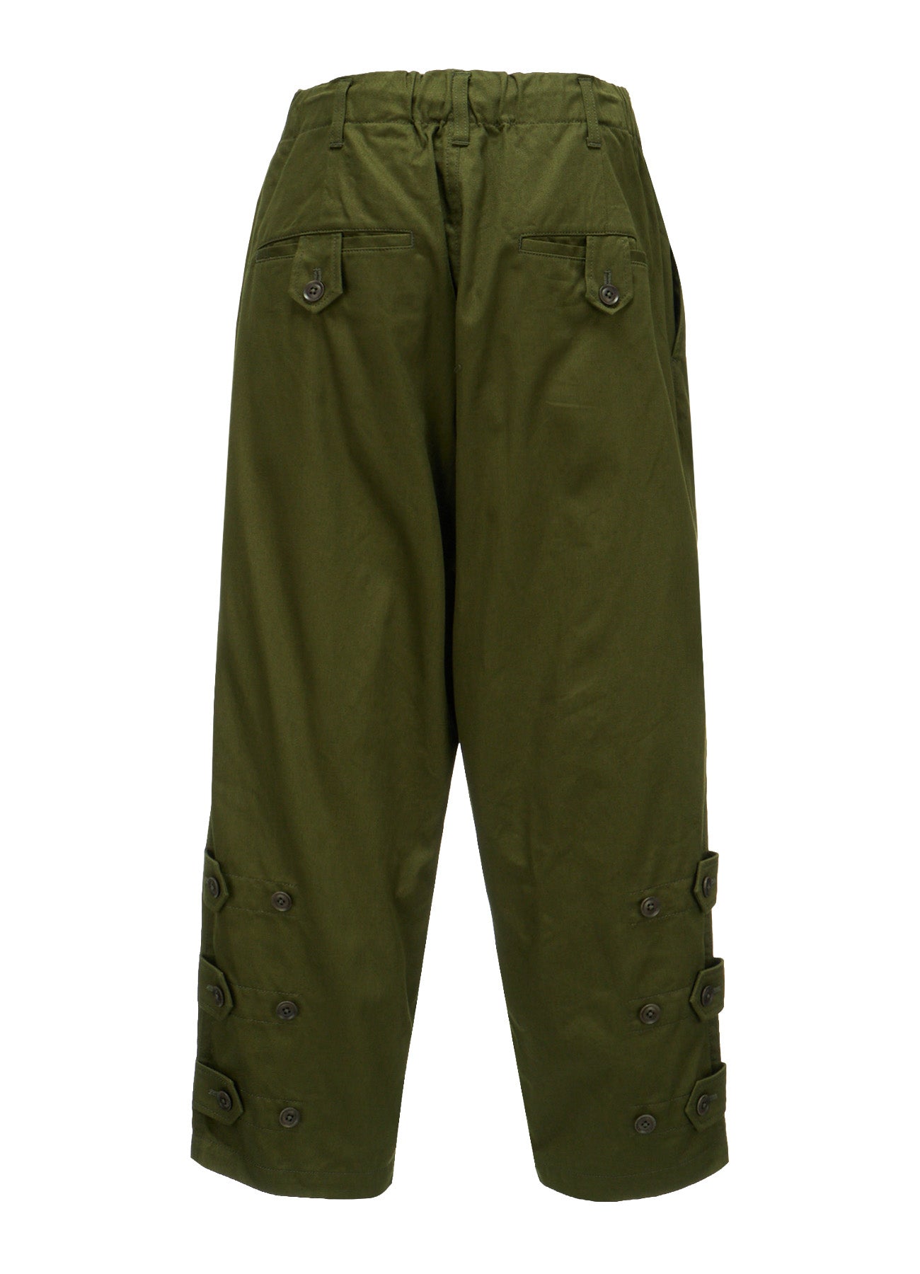 20/COTTON TWILL BELTED HEM DETAIL PANTS