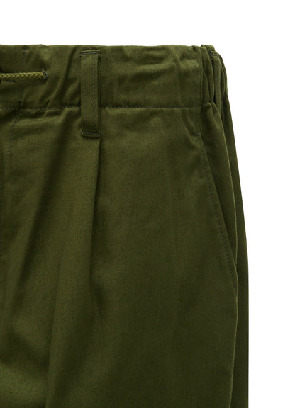 20/COTTON TWILL BELTED HEM DETAIL PANTS