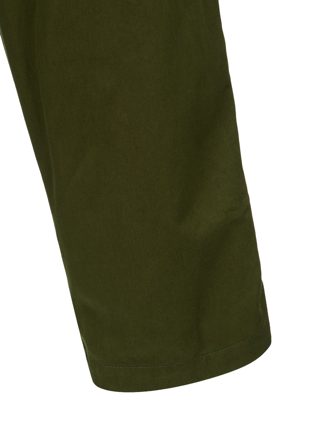 20/COTTON TWILL BELTED HEM DETAIL PANTS