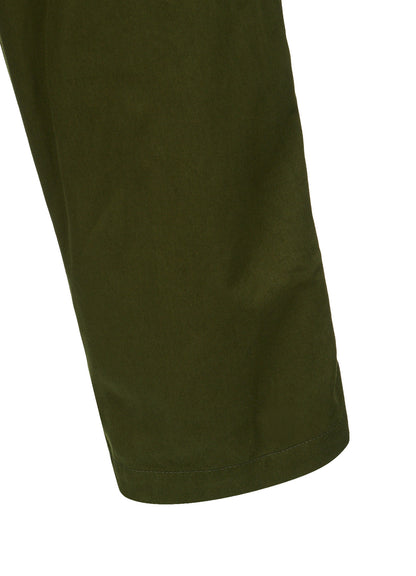 20/COTTON TWILL BELTED HEM DETAIL PANTS