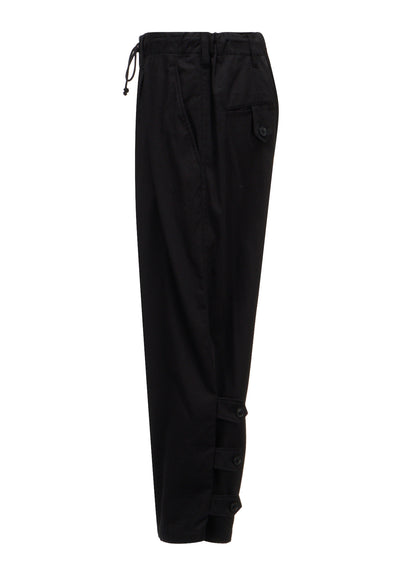 20/COTTON TWILL BELTED HEM DETAIL PANTS